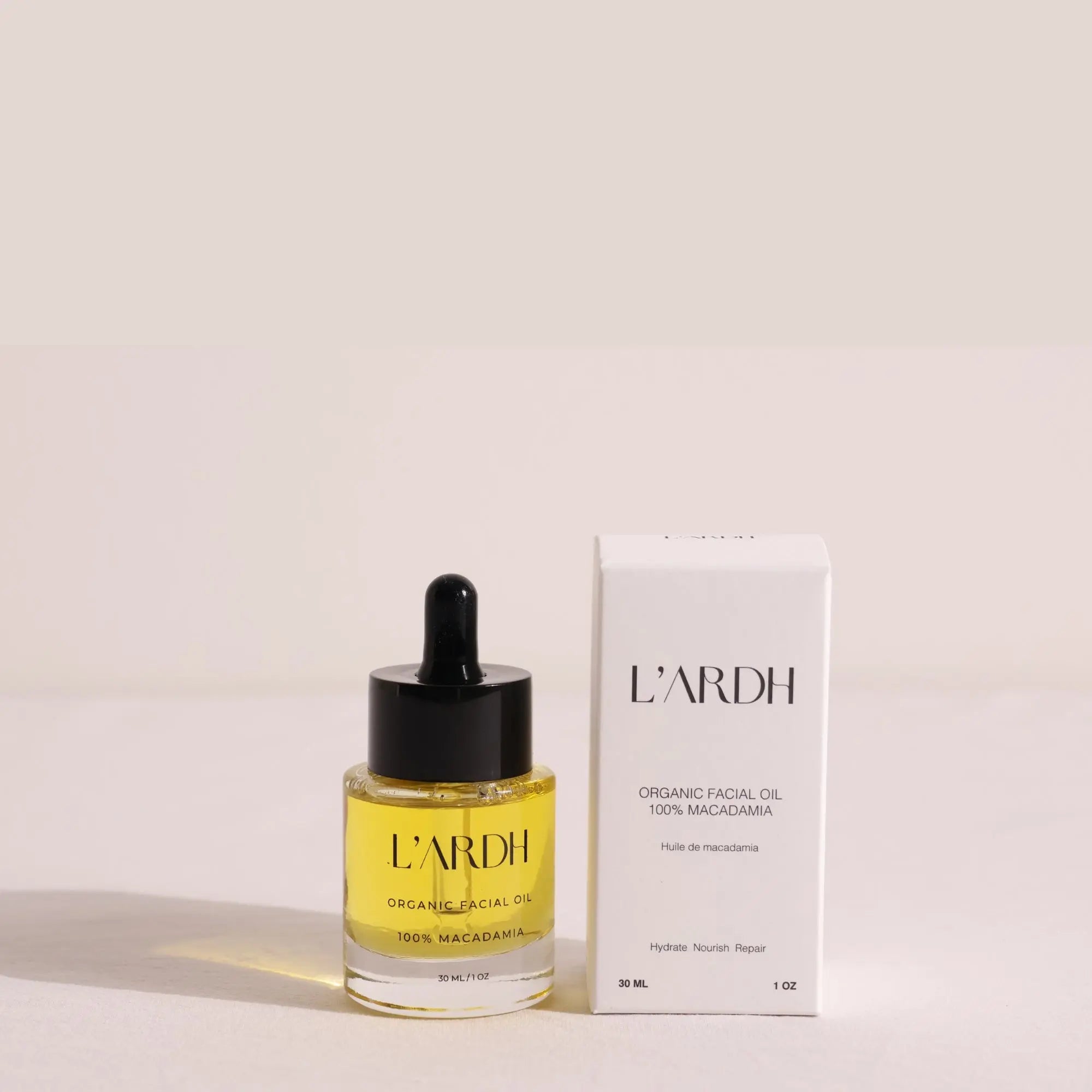 ORGANIC FACIAL OIL, 100% MACADAMIA L'ARDH